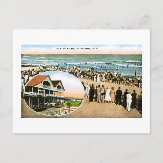 Carte Postale Île des Palmes, Charleston, Caroline du Sud (Devant)