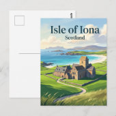 Carte Postale Île d'Iona Écosse (Devant / Derrière)