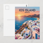 Carte Postale Île d'ios Grèce (Devant / Derrière)