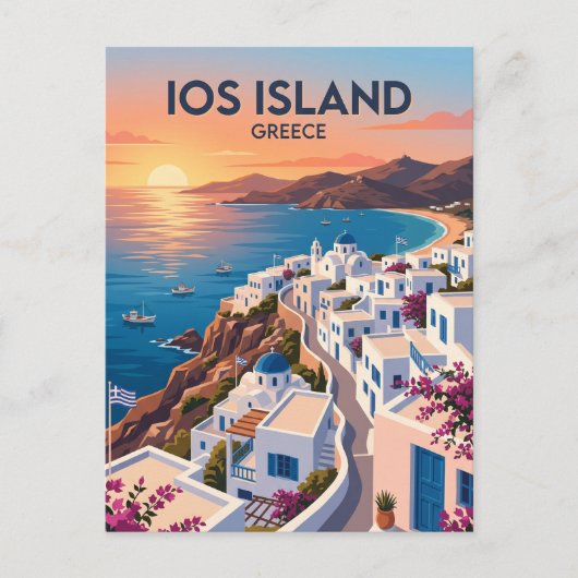 Carte Postale Île d'ios Grèce (Devant)