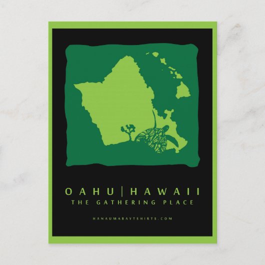 Carte Postale Île d'Oahu (Devant)