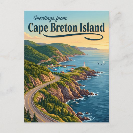Carte Postale Île du Cap-Breton Canada (Devant)