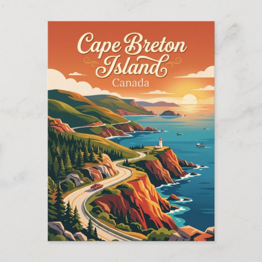 Carte Postale Île du Cap-Breton Canada (Devant)