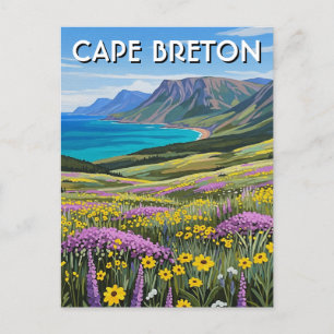 Carte Postale Île du Cap-Breton Canada Fleurs sauvages