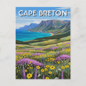 Carte Postale Île du Cap-Breton Canada Fleurs sauvages (Devant)