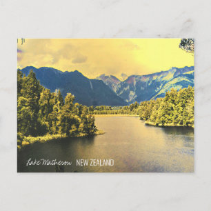 Carte Postale Île du Sud du lac Matheson en Nouvelle-Zélande