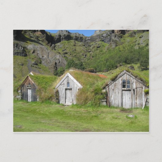 Carte Postale Île Häuser mit Grasdach (Devant)