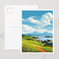 Ile Jura Ecosse Voyage illustration Vintage