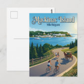 Carte Postale Île Mackinac États-Unis (Devant / Derrière)