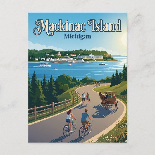Carte Postale Île Mackinac États-Unis (Devant)