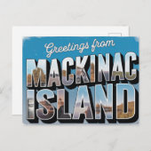 Carte Postale Île Mackinac, Michigan (Devant / Derrière)