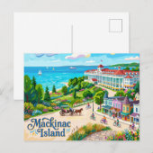 Carte Postale Île Mackinac Michigan (Devant / Derrière)