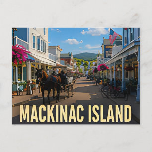 Carte Postale Île Mackinac Michigan Lac Cadeau Voyage