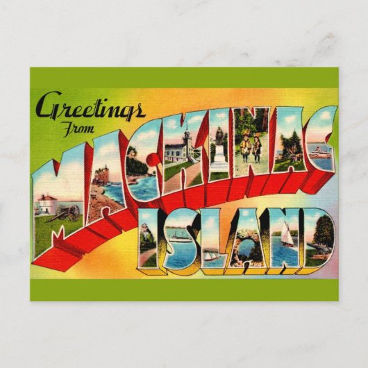 Carte Postale Île Mackinac vintage  (Devant)