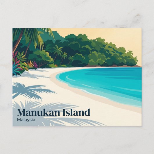 Carte Postale Île Manukan Malaisie (Devant)