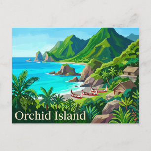 Carte Postale Île Orchidée Taïwan