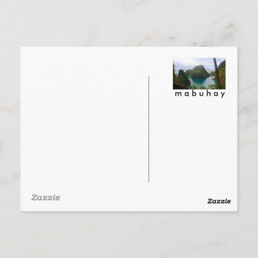 Carte Postale île philippine (Dos)