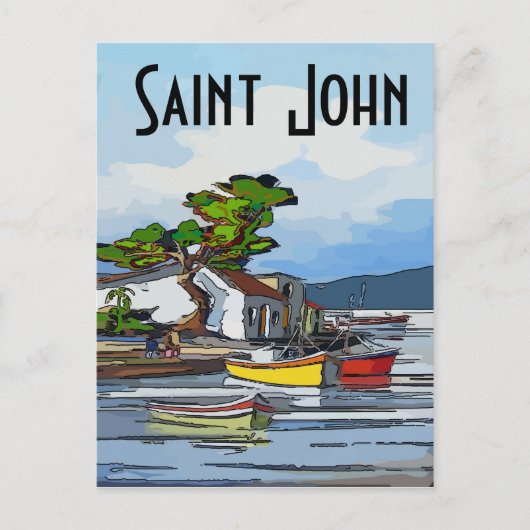 Carte Postale Île Saint John, modifier le texte (Devant)