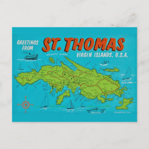 Carte Postale Île Saint-Thomas
