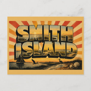 Carte Postale Île Smith Maryland Salt Marsh Bay Art