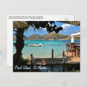 Carte Postale Île St Martin SXM de Pinel (Devant / Derrière)
