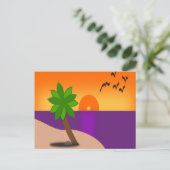 CARTE POSTALE ÎLE TROPICALE (Debout devant)