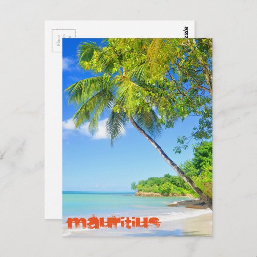 Carte Postale Île tropicale à Maurice (Devant / Derrière)