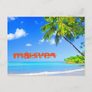 Carte Postale Île tropicale aux Maldives