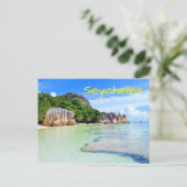 Carte Postale Île tropicale Seychelles Vacances (Debout devant)