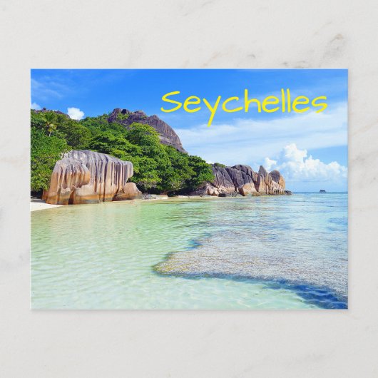 Carte Postale Île tropicale Seychelles Vacances (Devant)