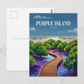 Carte Postale Île Violette Qatar (Devant / Derrière)