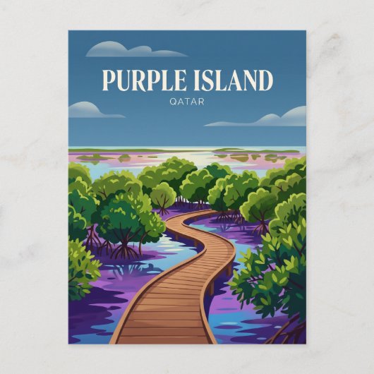 Carte Postale Île Violette Qatar (Devant)