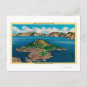 Carte Postale Île Wizard depuis la falaise Llao Crater Lake, OR (Devant)