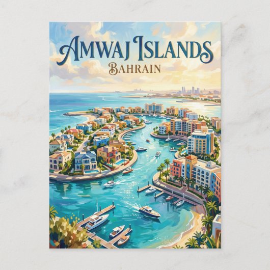 Carte Postale Îles Amwaj Bahreïn (Devant)