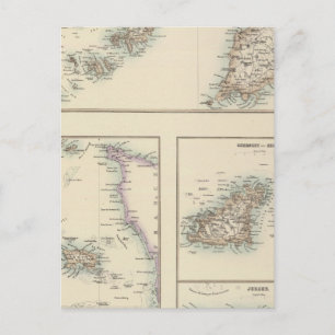 Carte Postale Iles Anglo-Normandes, Iles Scilly et Ile de Man