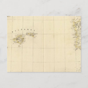 Carte Postale Îles Baléares et Sardaigne Europe 25