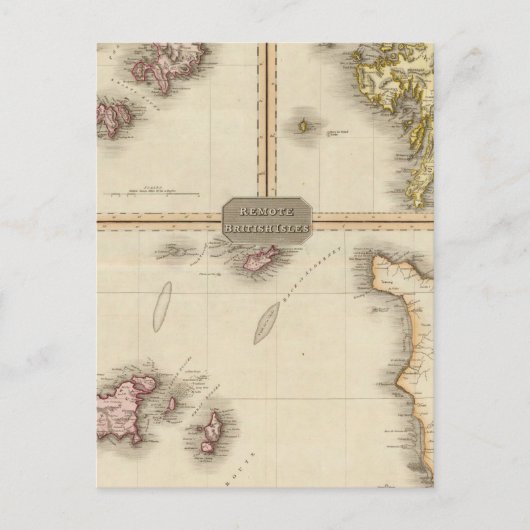 Carte Postale Îles britanniques éloignées Jersey et Guernesey (Devant)