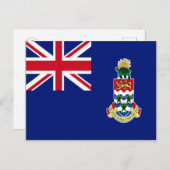 Carte Postale Îles Caïmans - Drapeau - (Devant / Derrière)