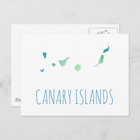 Carte Postale Îles Canaries (Devant / Derrière)
