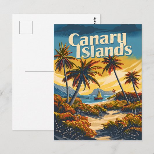 Carte Postale Îles Canaries (Devant / Derrière)