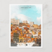 Carte Postale Îles Canaries Espagne Belle peinture à huile Paysa (Devant)