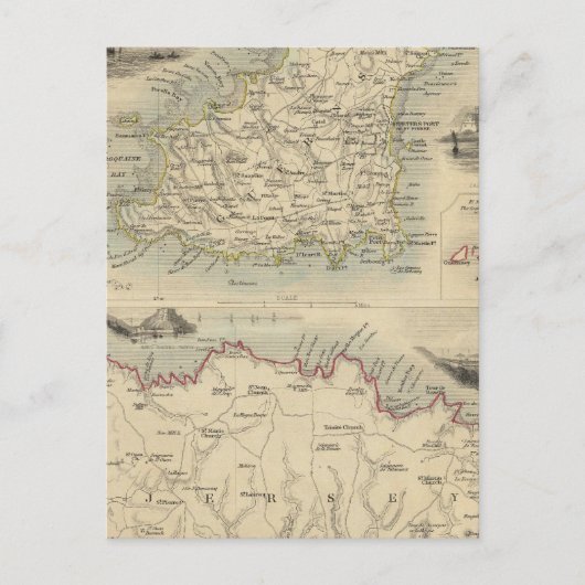 Carte Postale Îles Channel (Devant)