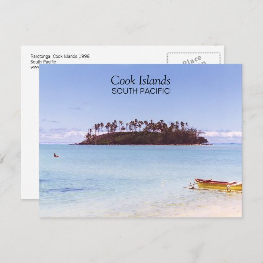 Carte Postale Îles Cook Pacifique Sud Photo Circa 1998 (Devant / Derrière)