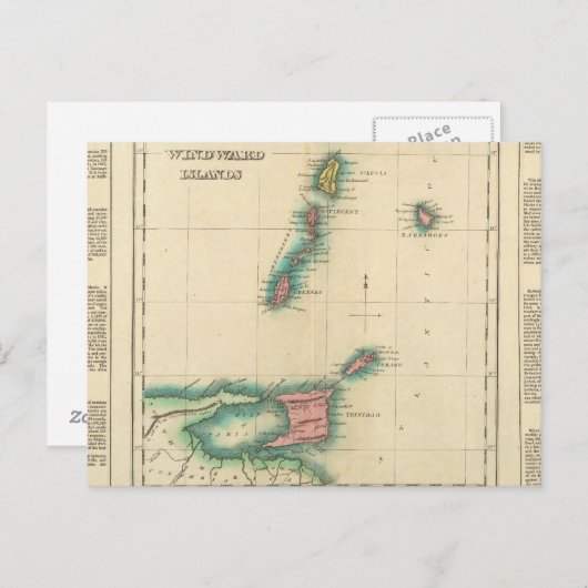 Carte Postale Îles du Vent (Devant / Derrière)