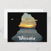 Carte Postale Îles du Wisconsin Sunset Cave (Devant / Derrière)