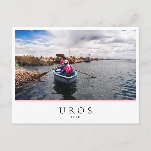 Carte Postale Iles d'Uros sur le lac Titicaca, Pérou (Devant)