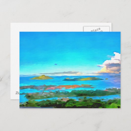 Carte Postale Îles et mer (Devant / Derrière)