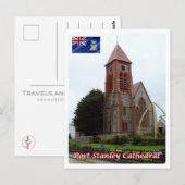 Carte Postale Îles Falkland - Cathédrale de Port Stanley - (Devant / Derrière)