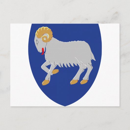 Carte Postale Îles Féroé (Danemark) Armoiries (Devant)