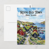 Carte Postale Îles Féroé de Reyni (Devant / Derrière)